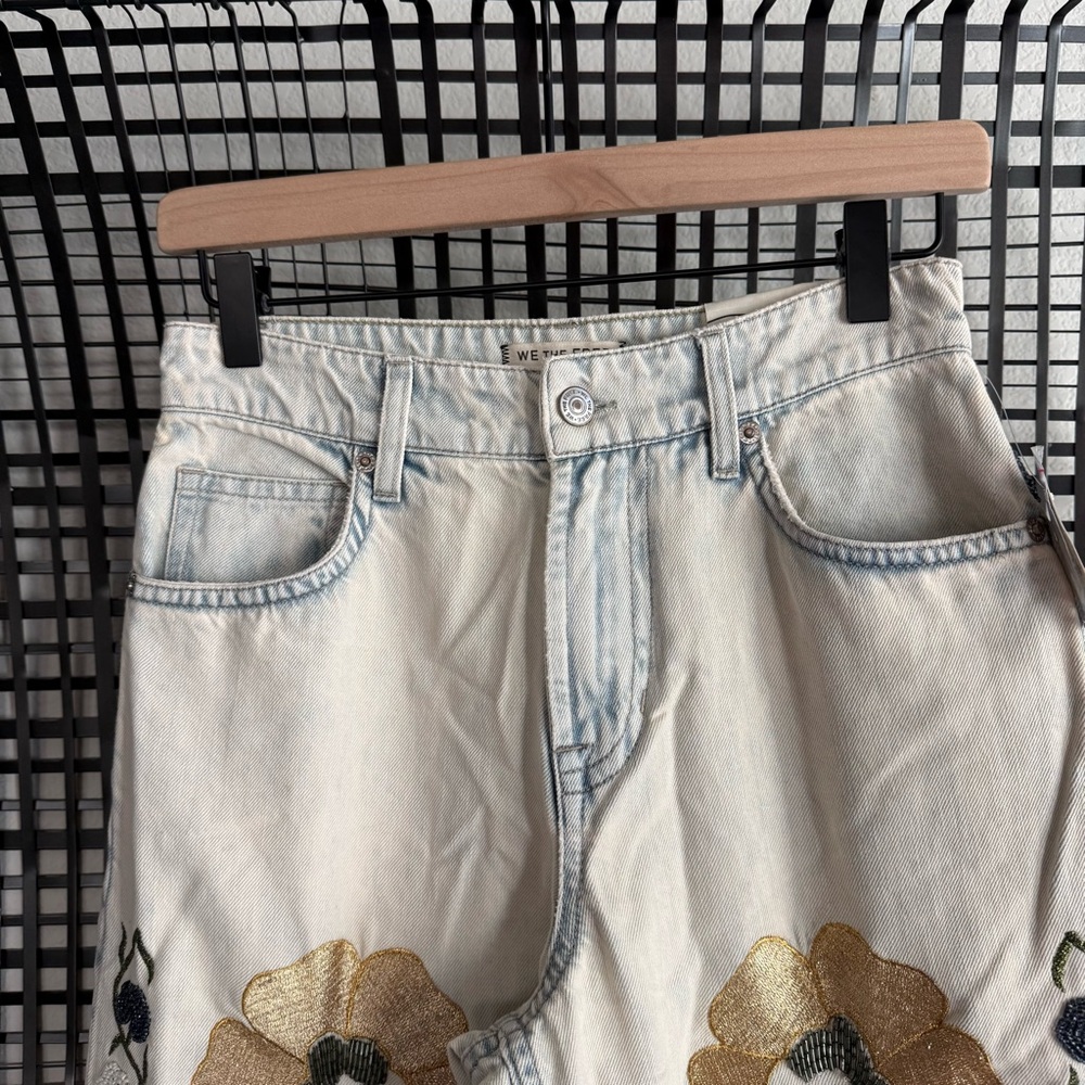 Free people We The Free Mi Amore Wide-Leg Jeans vintage floral tapestry - Picture 5 of 12